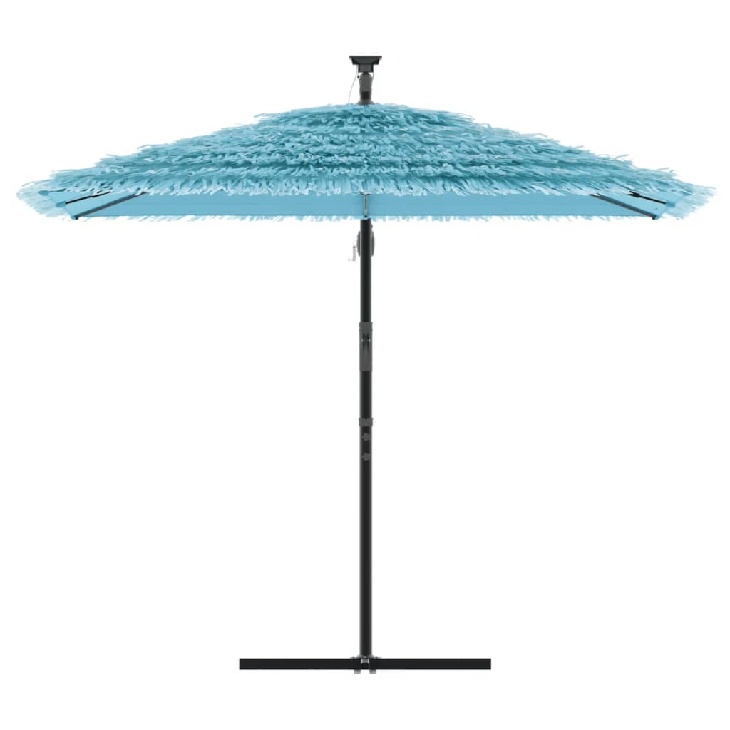 vidaXL Umbrelă soare de grădină stâlp din oțel, albastru 246x246x230cm