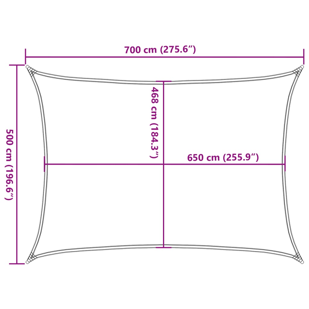 vidaXL Parasolar, nisipiu, 7x5 m, 100% poliester Oxford