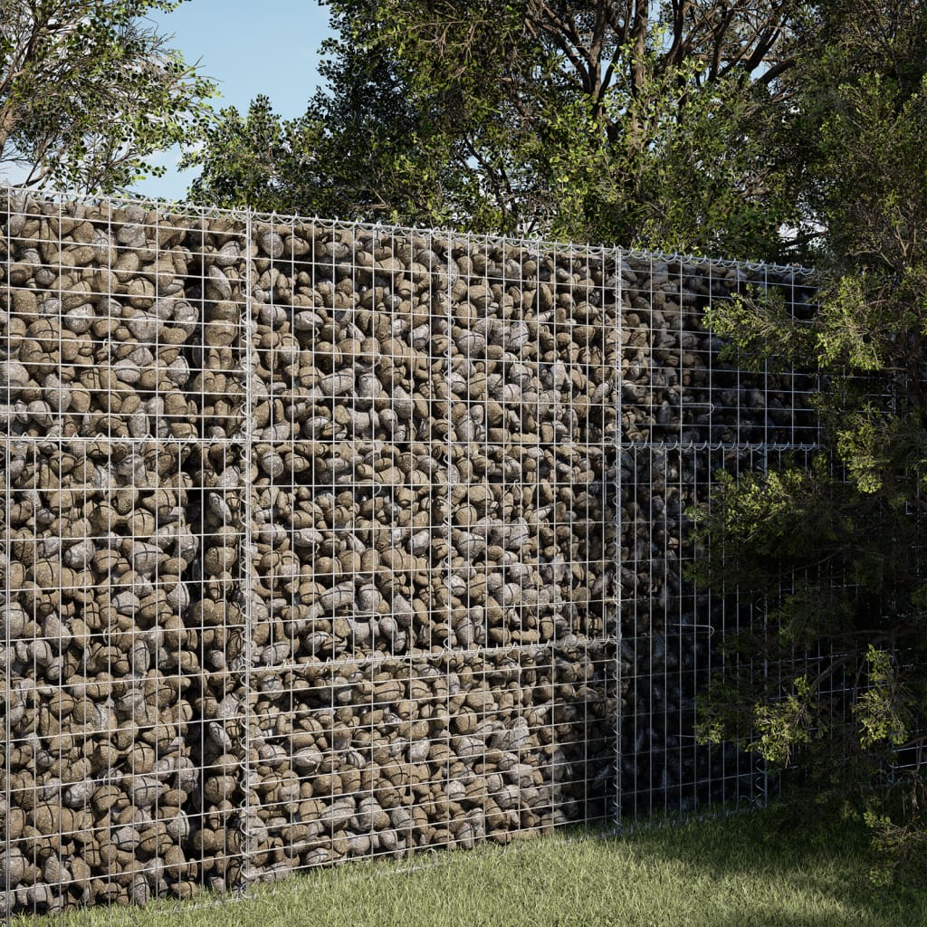 vidaXL Coș gabion cu capac, 100x50x150 cm, fier galvanizat