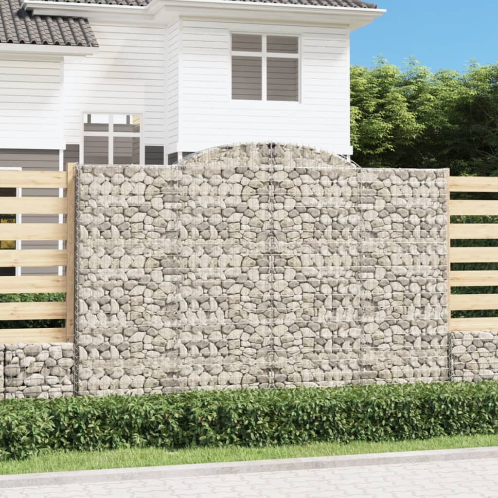 vidaXL Coșuri gabion arcuite 9 buc. 300x50x200/220 cm fier galvanizat