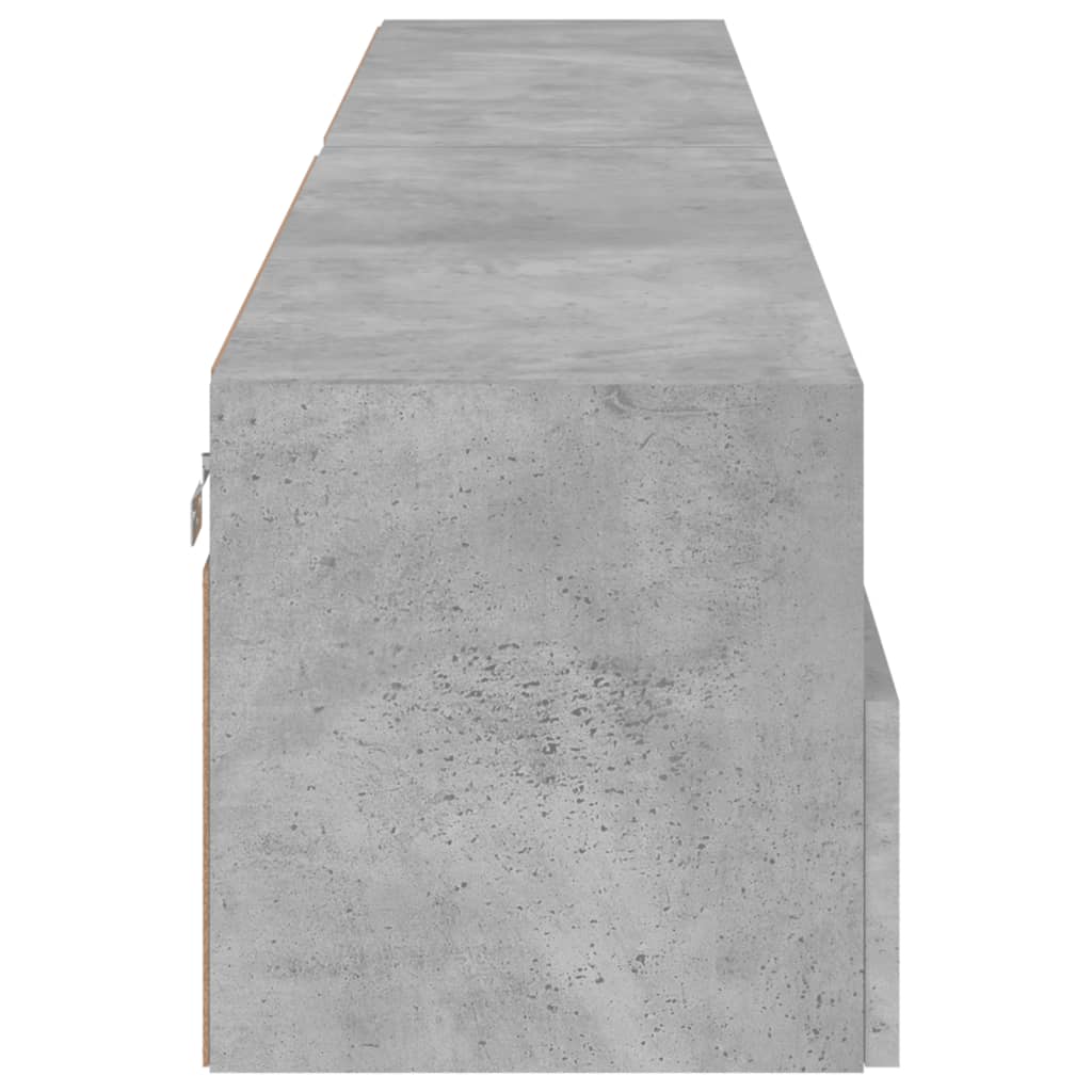 vidaXL Comode TV de perete, 2 buc., gri beton, 100x30x30 cm, lemn