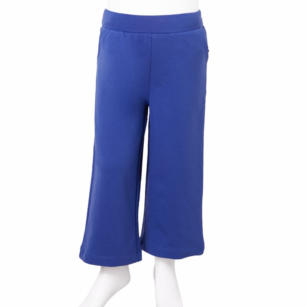 Pantaloni pentru copii cu picioare largi, albastru cobalt, 92