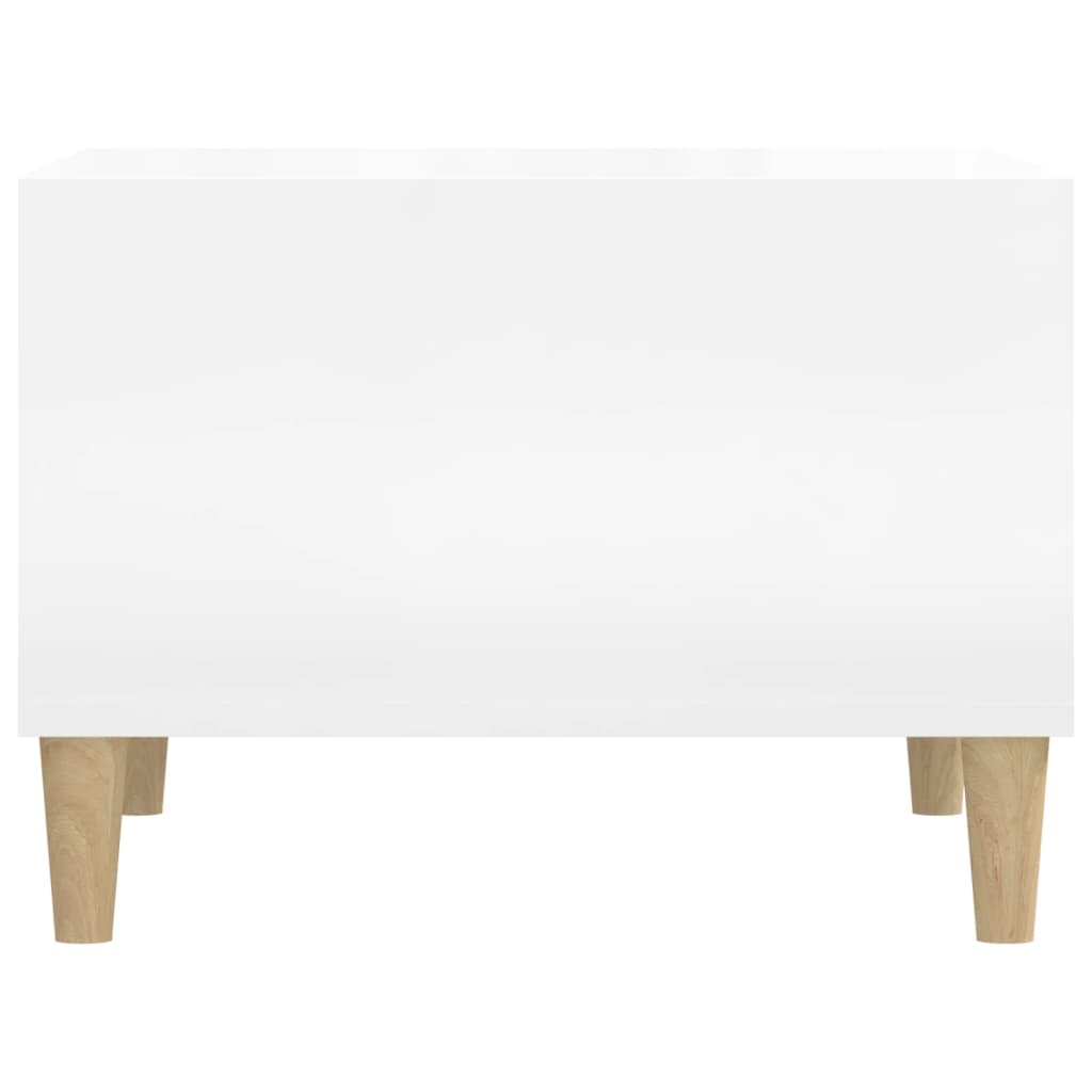 vidaXL Măsuță de cafea, alb extralucios, 60x50x36,5 cm, lemn compozit