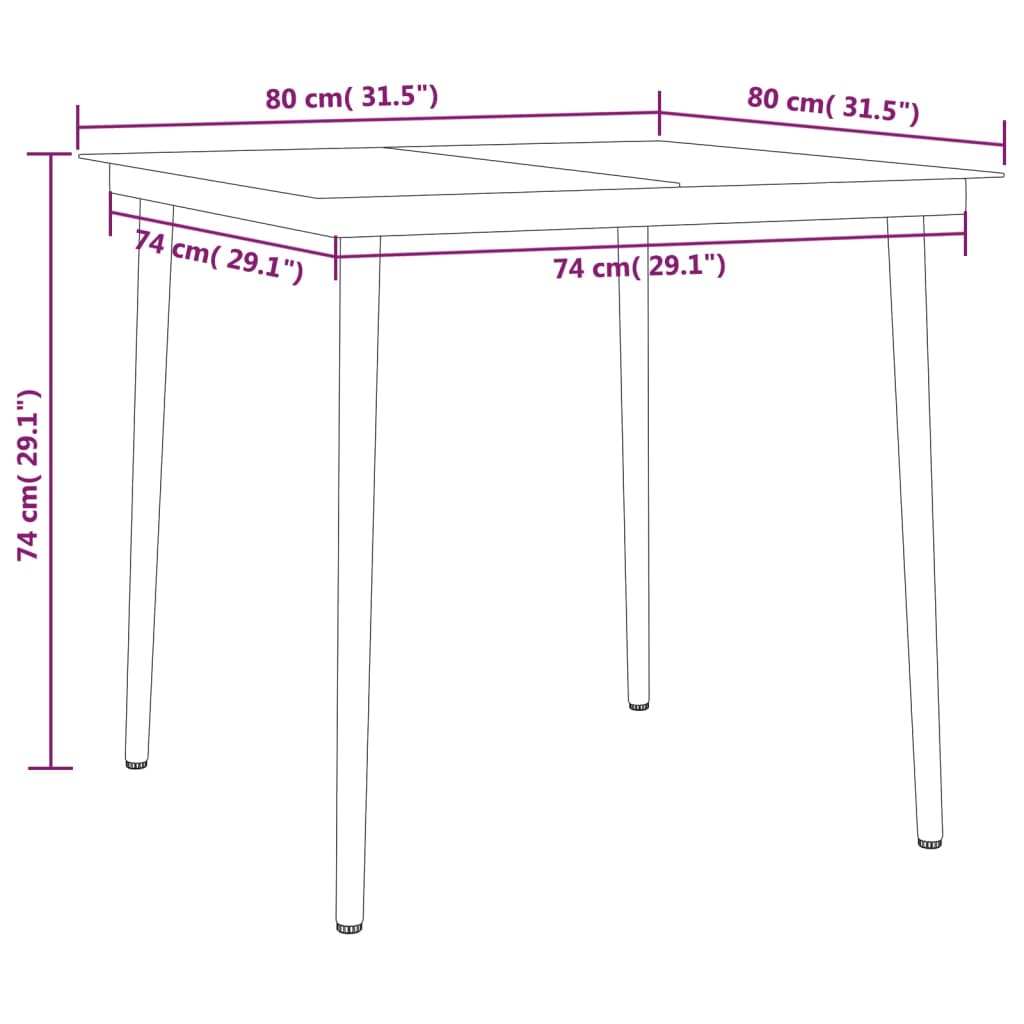 vidaXL Set de mobilier pentru grădină, 5 piese, antracit