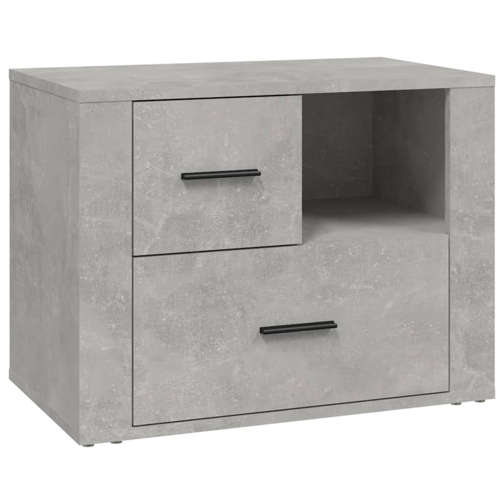 vidaXL Noptieră, gri beton, 60x36x45 cm, lemn prelucrat