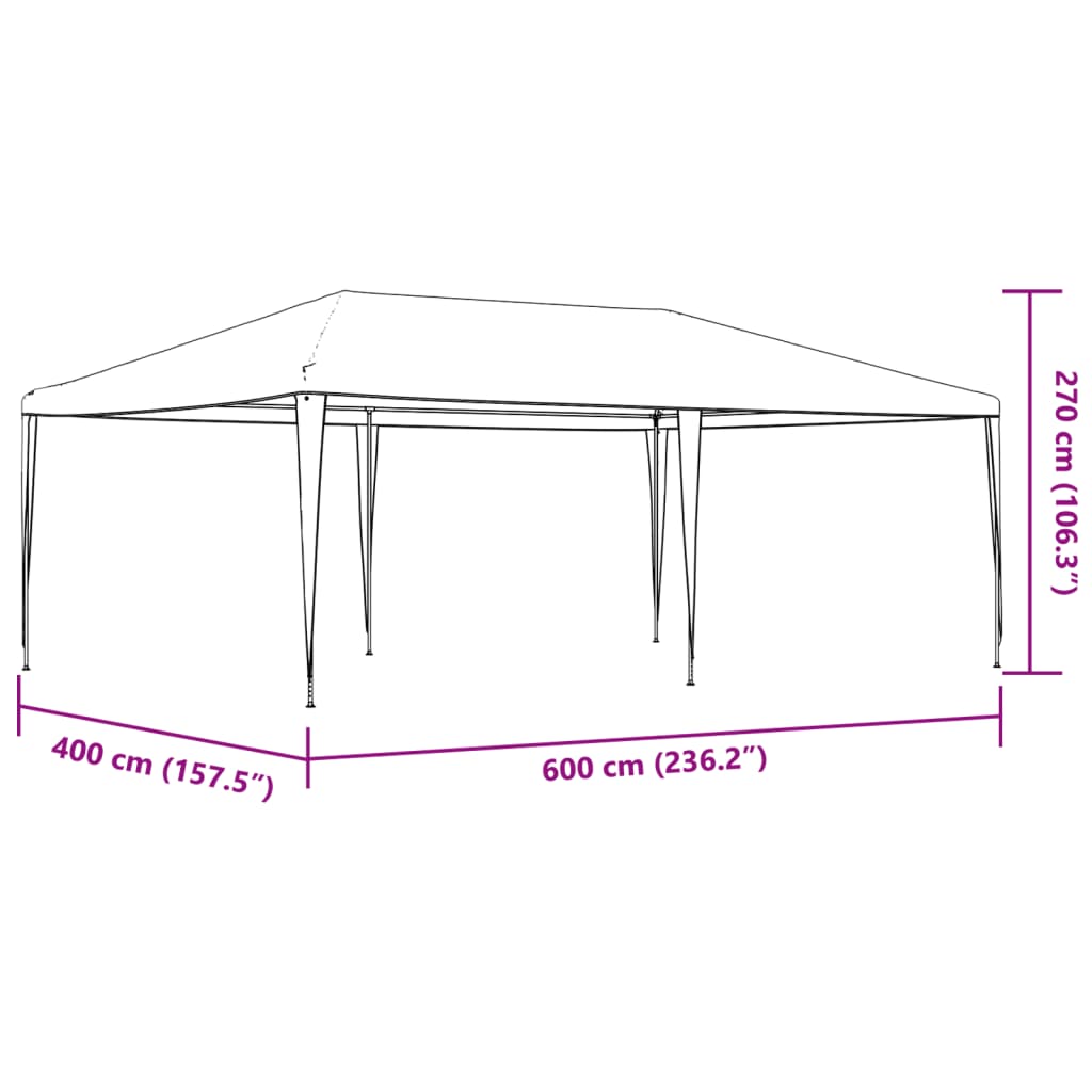 vidaXL Cort de petrecere, albastru, 4 x 6 m