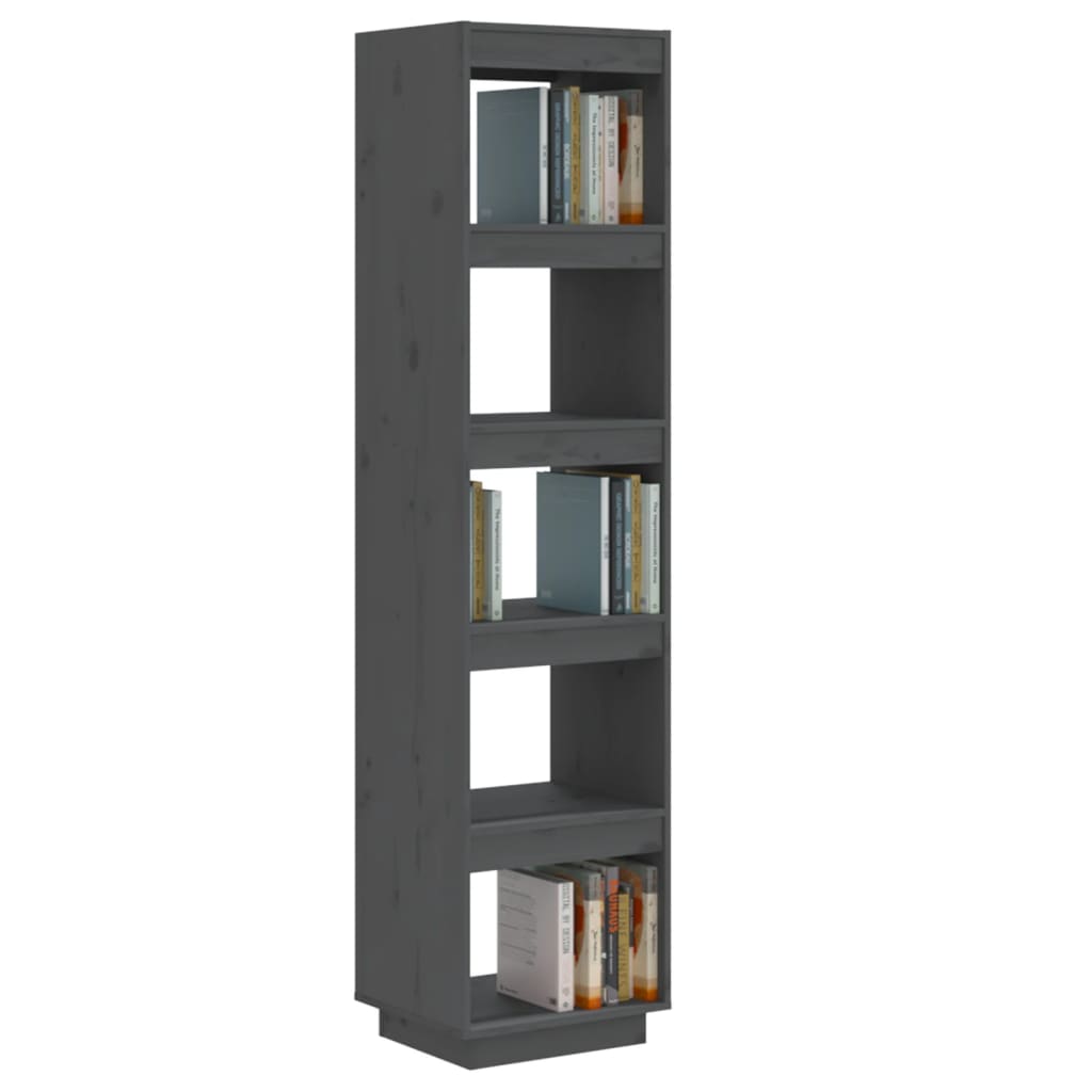 vidaXL Bibliotecă/Separator cameră gri 40x35x167 cm lemn masiv de pin