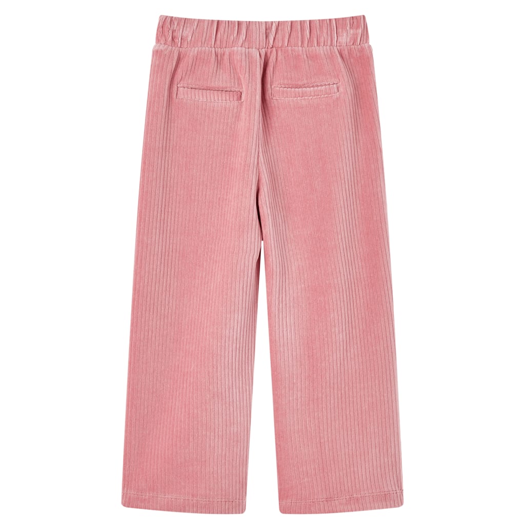 Pantaloni de copii din velur, roz, 104