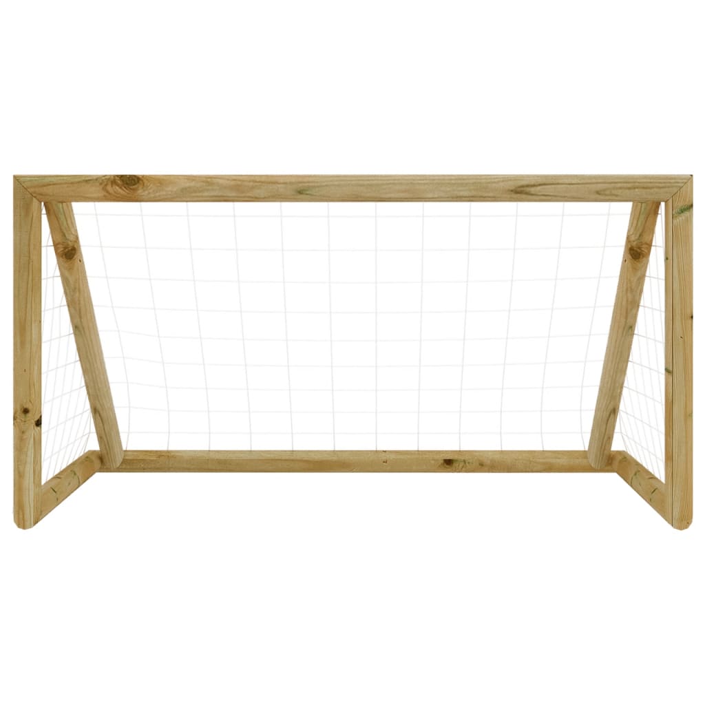 vidaXL Poartă de fotbal cu plasă, 160x80x100 cm, lemn de pin tratat