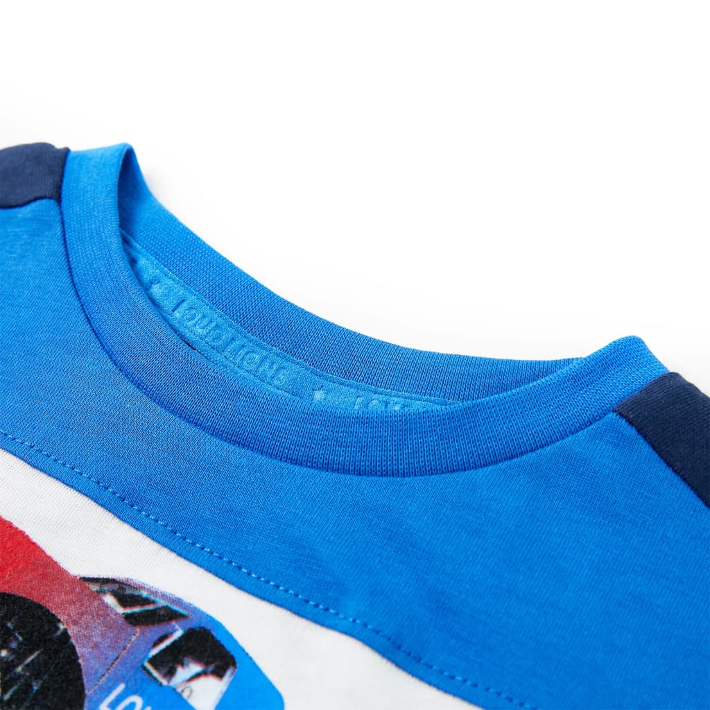 Tricou pentru copii, albastru și bleumarin, 92