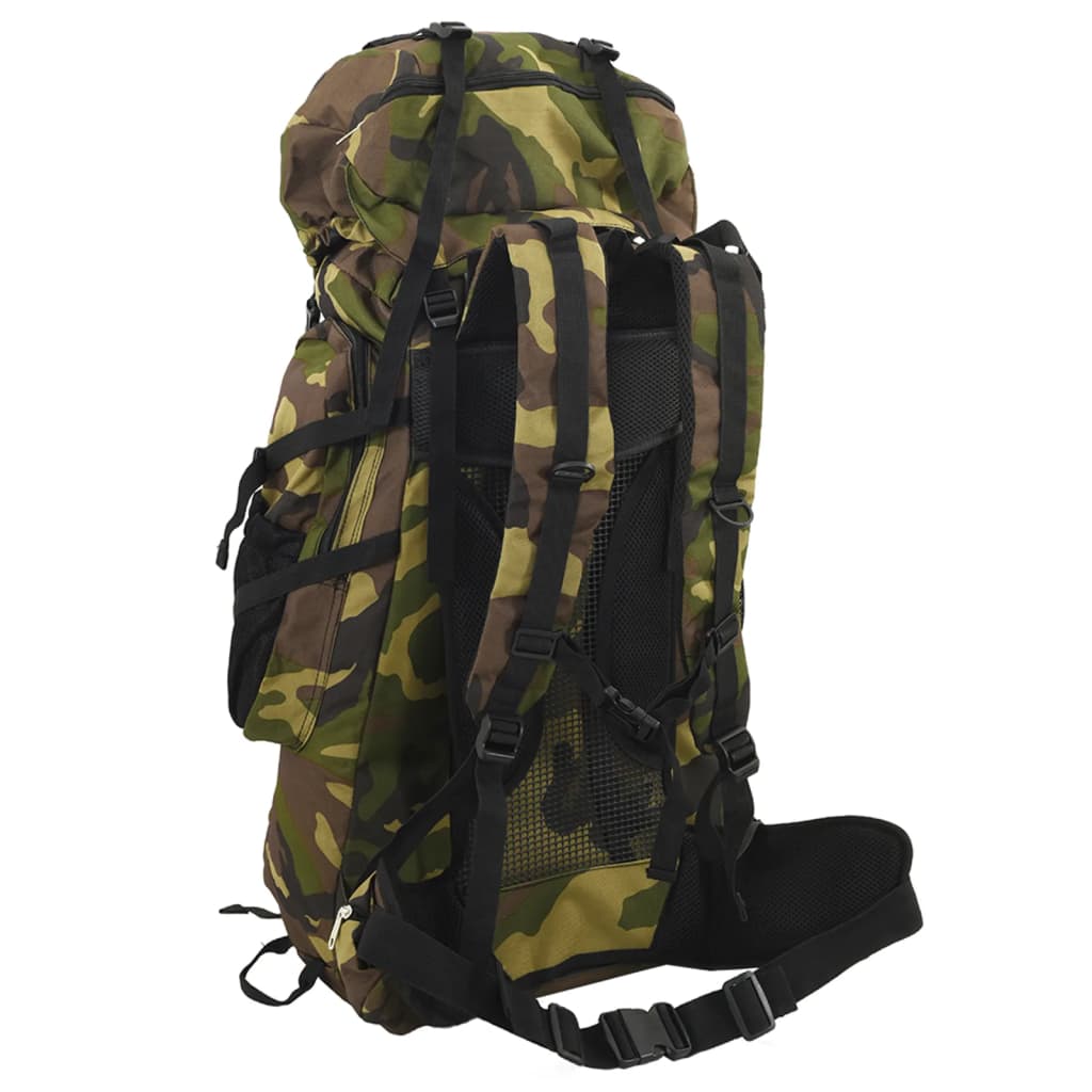 vidaXL Rucsac de drumeție, verde camuflaj, 60 L, țesătură oxford