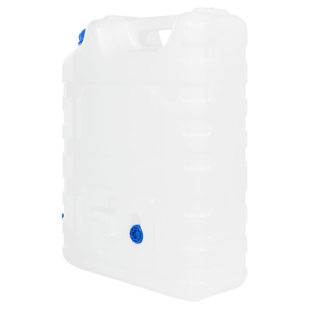 vidaXL Recipient de apă cu robinet, transparent, 20 L, plastic