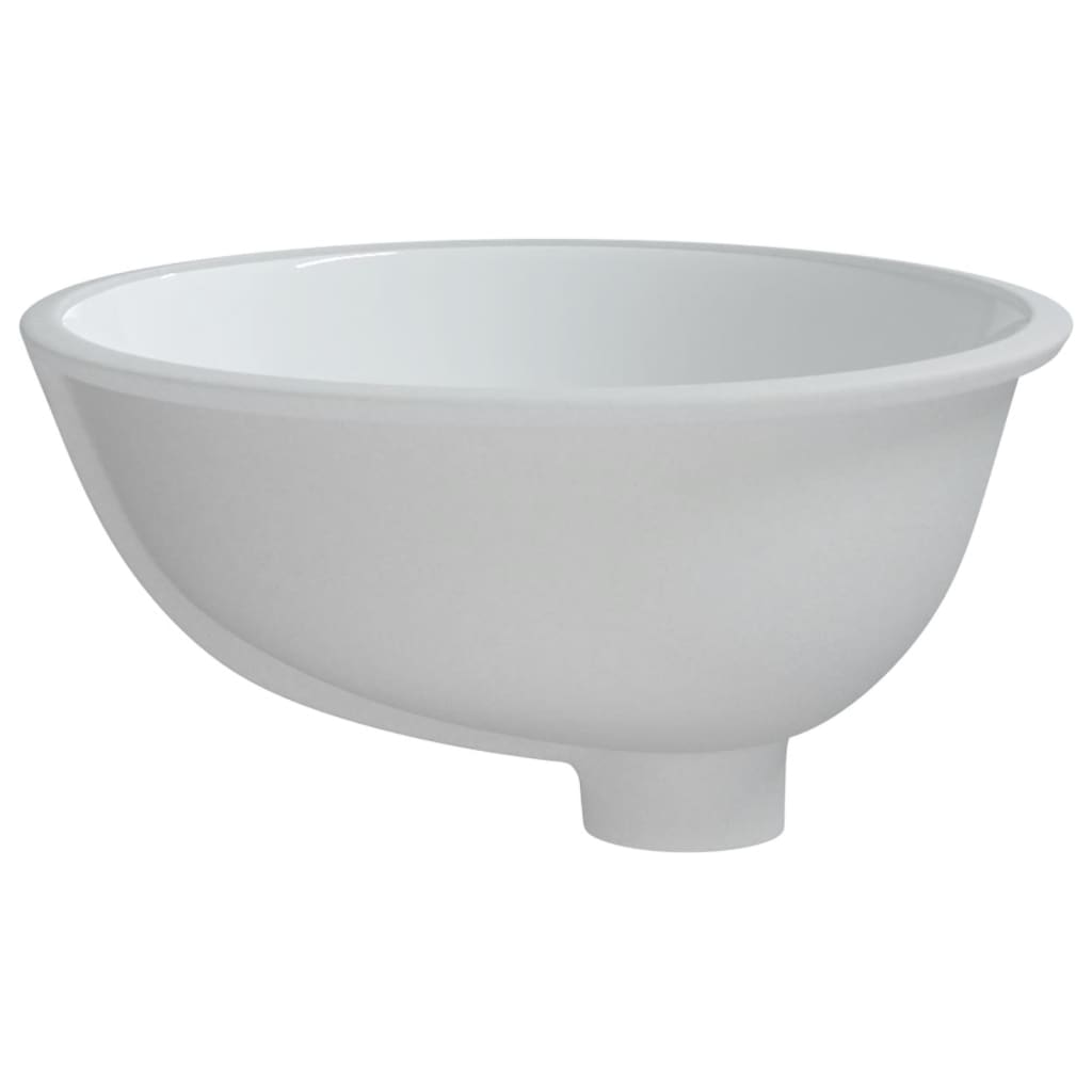 vidaXL Chiuvetă de baie albă 37x31x17,5 cm, ovală, ceramică