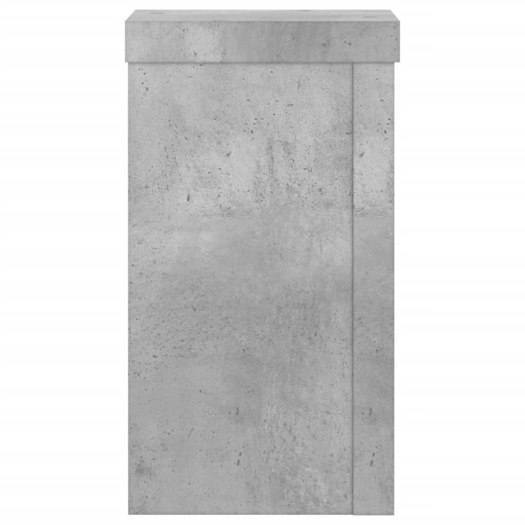 vidaXL Suport de plante, 2 buc., gri beton, 10x10x18 cm lemn prelucrat