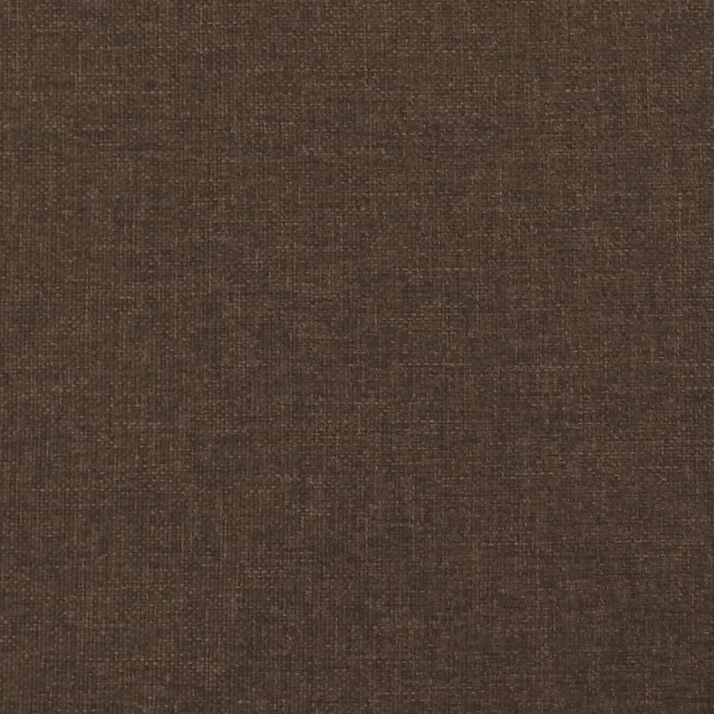 vidaXL Pat box spring cu saltea, maro închis, 120x190 cm, textil