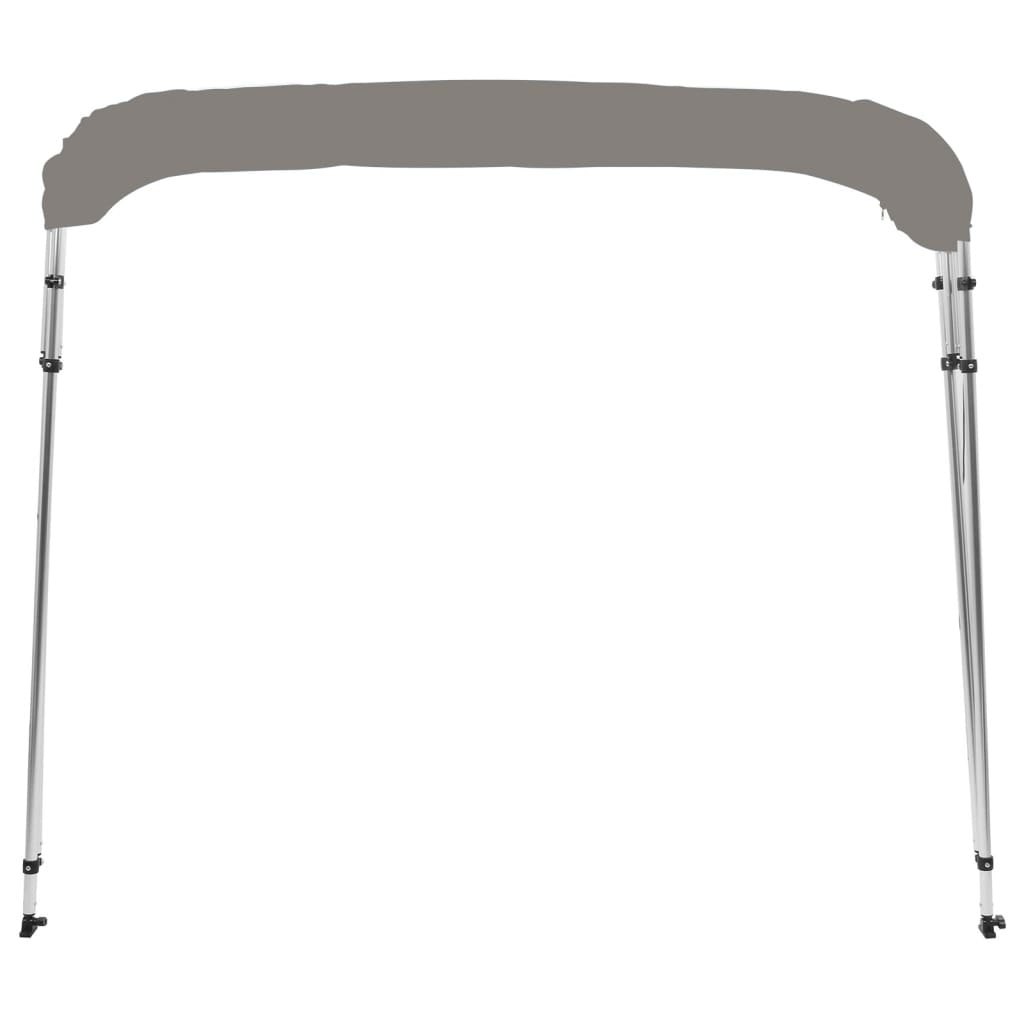 vidaXL Parasolar barcă Bimini cu 4 arcuri, gri, 243x180x137 cm