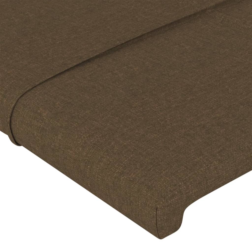 vidaXL Tăblii de pat, 2 buc., maro închis, 72x5x78/88 cm, textil