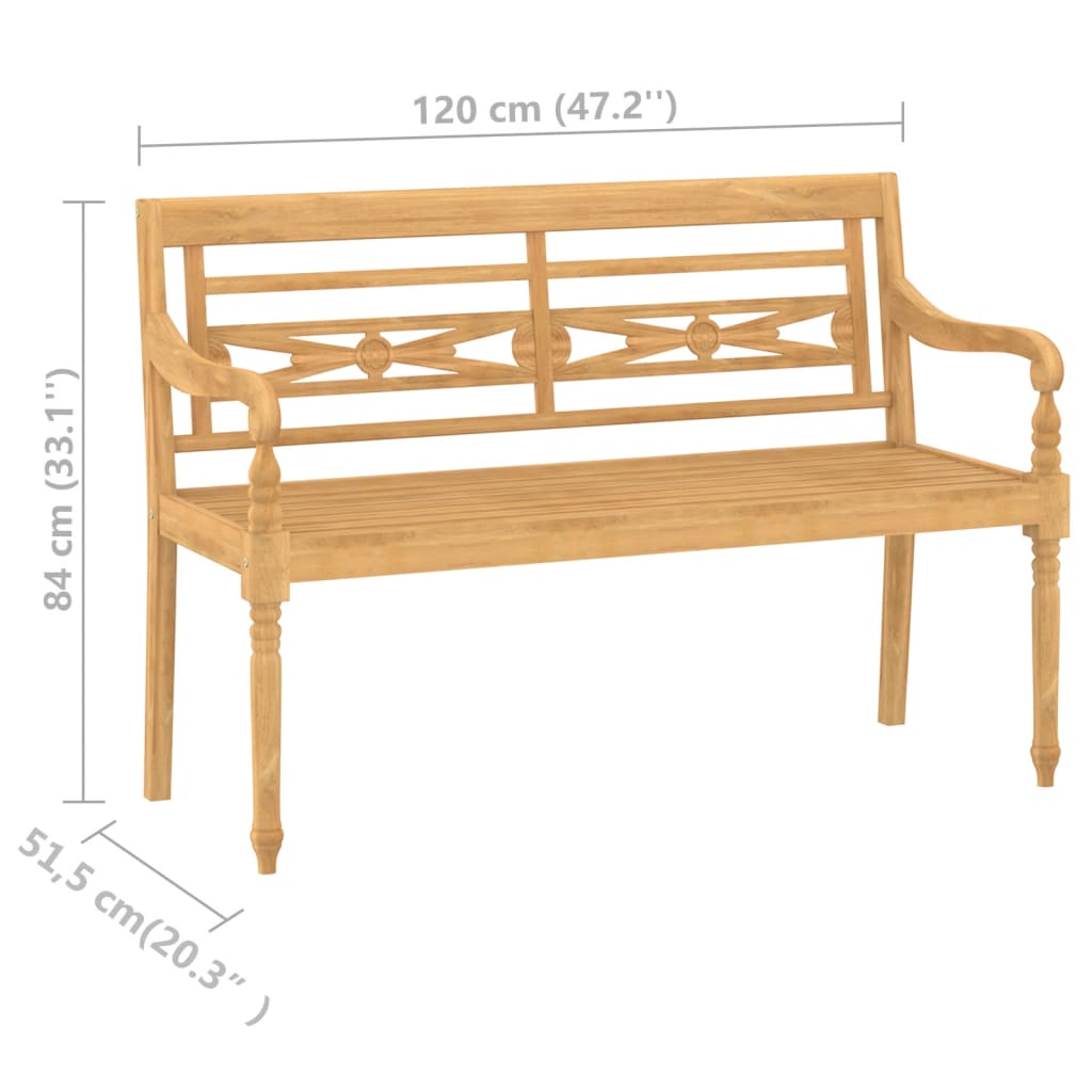 vidaXL Set mobilier grădină, 4 piese, lemn masiv de tec