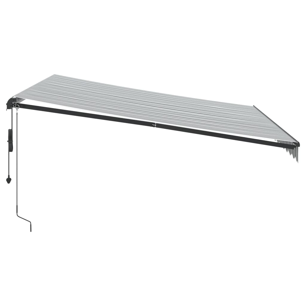 vidaXL Copertină retractabilă automat LED-uri antracit/alb 400x350 cm