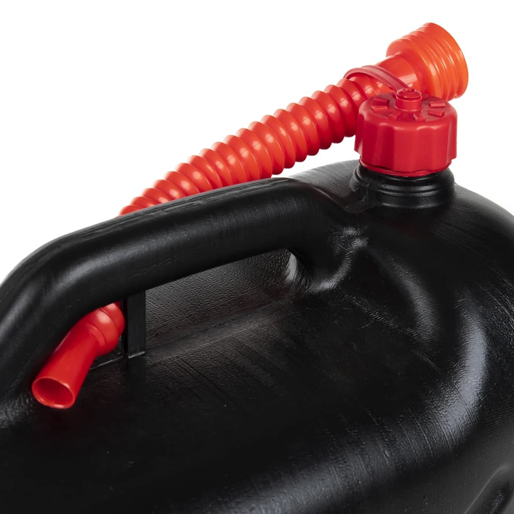 vidaXL Bidon de combustibil, pipă flexibilă, 3 buc. negru 20 L plastic