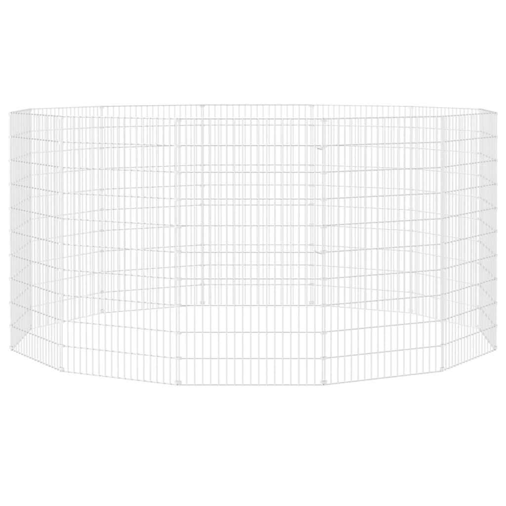 vidaXL Adăpost pentru animale cu 12 panouri, 54x100 cm fier galvanizat