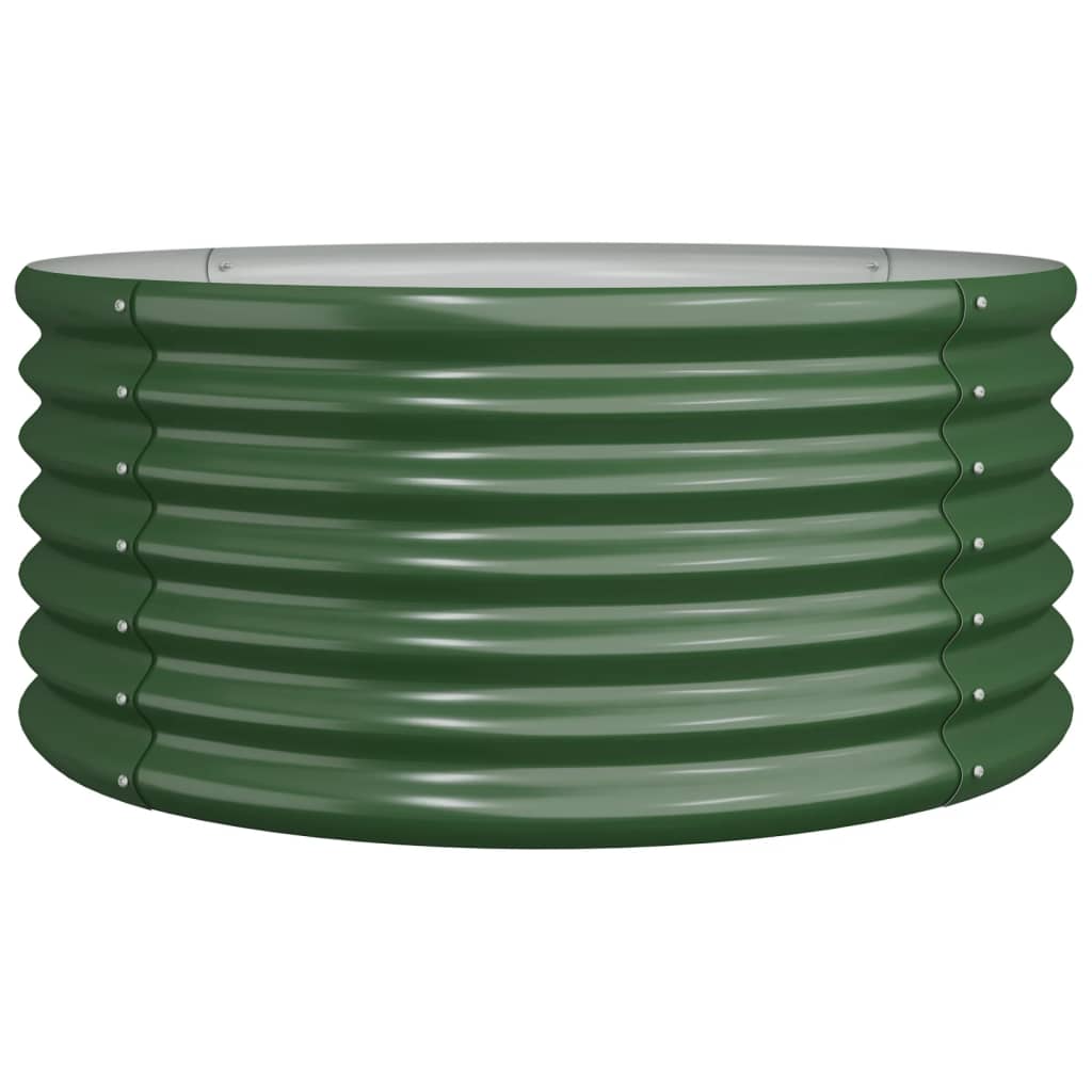 vidaXL Jardinieră grădină verde 80x80x36 cm oțel vopsit electrostatic