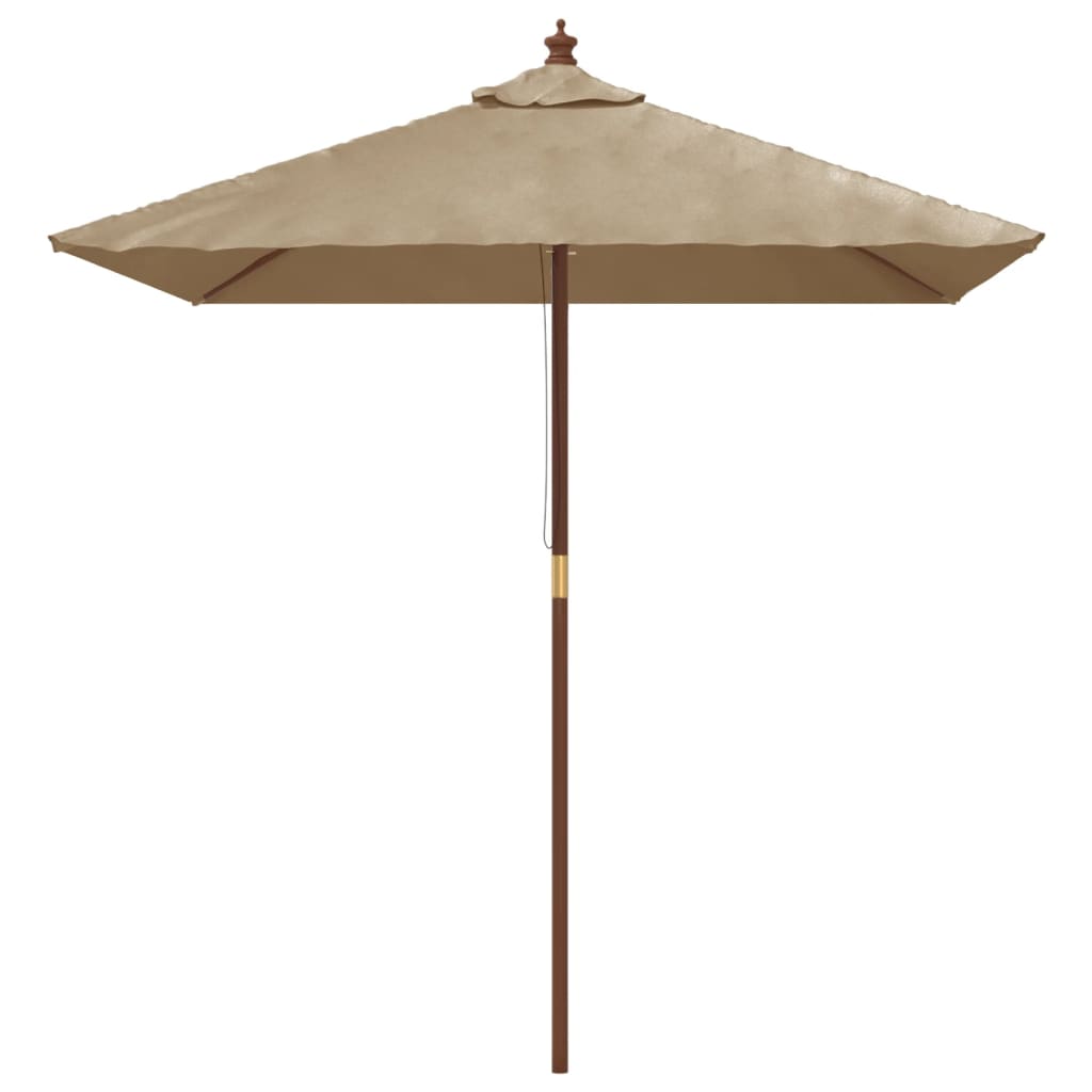 vidaXL Umbrelă soare de grădină stâlp din lemn taupe 198x198x231 cm