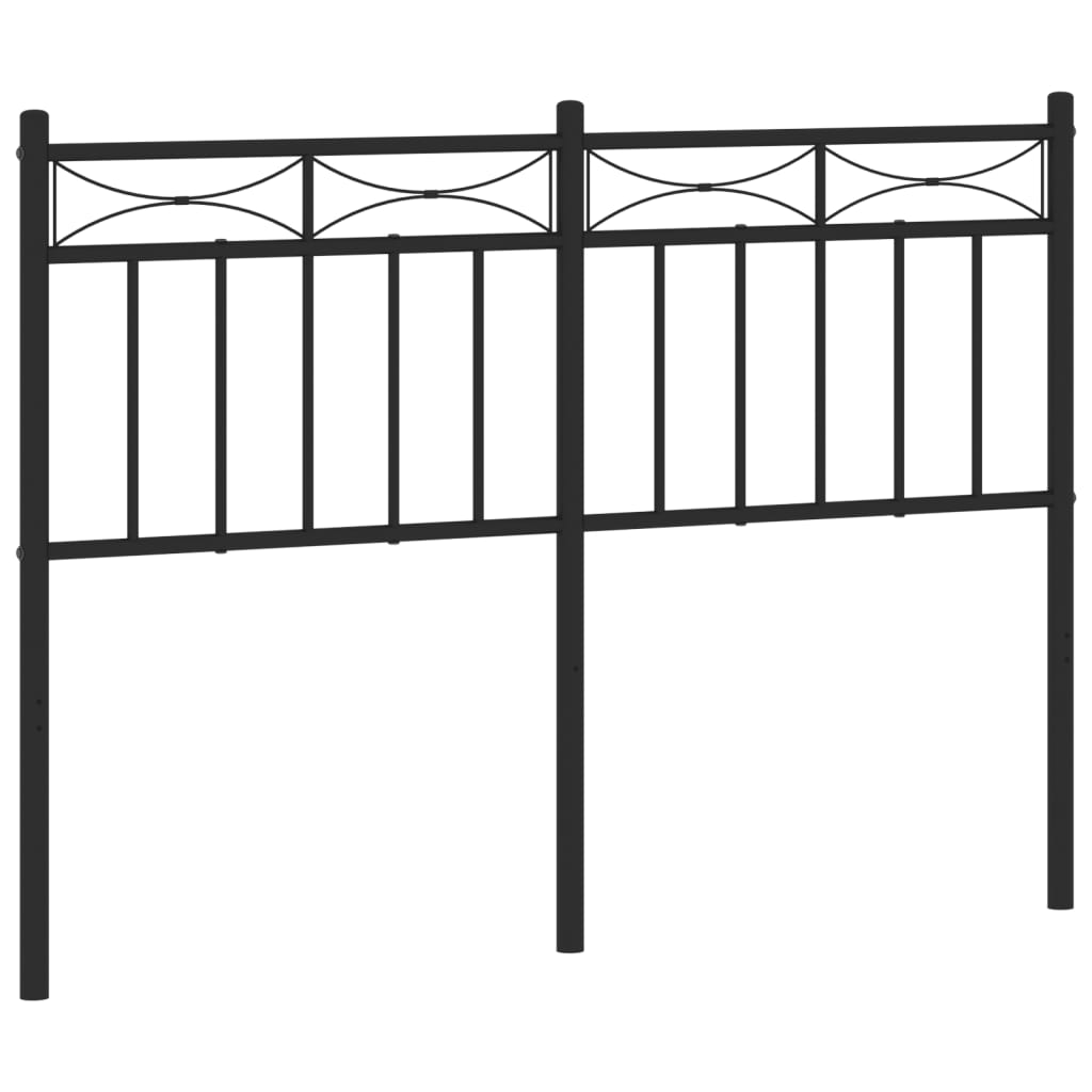 vidaXL Tăblie de pat metalică, negru, 120 cm