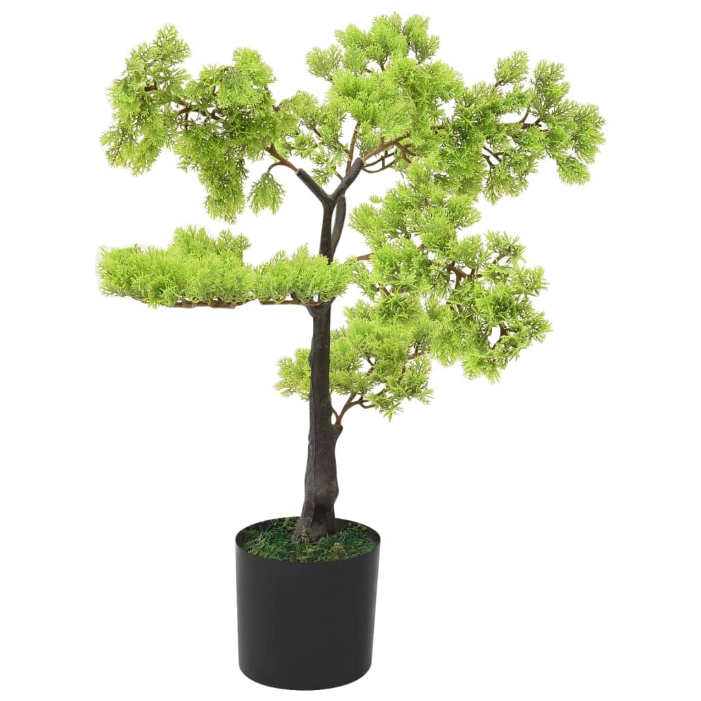 vidaXL Bonsai chiparos artificial cu ghiveci, verde, 60 cm