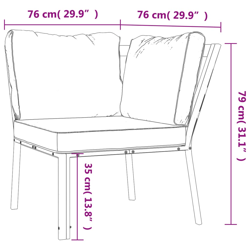 vidaXL Set mobilier de grădină cu perne gri, 11 piese, oțel