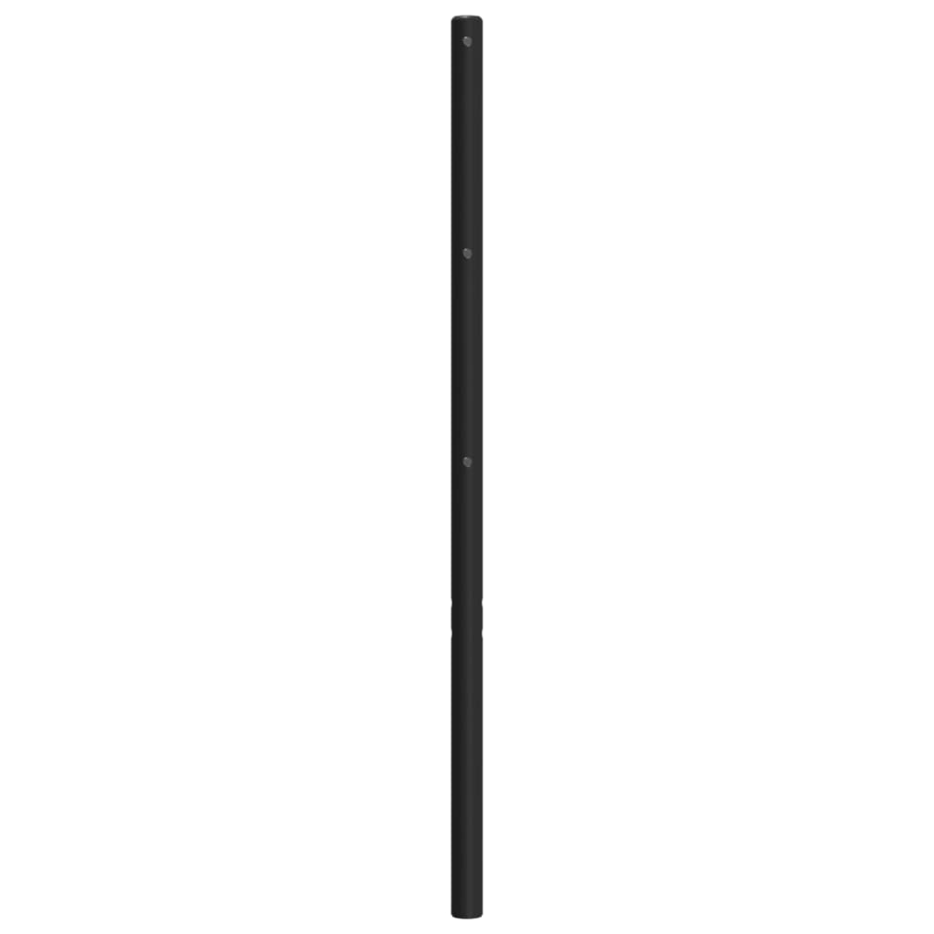 vidaXL Tăblie de pat metalică, negru, 75 cm