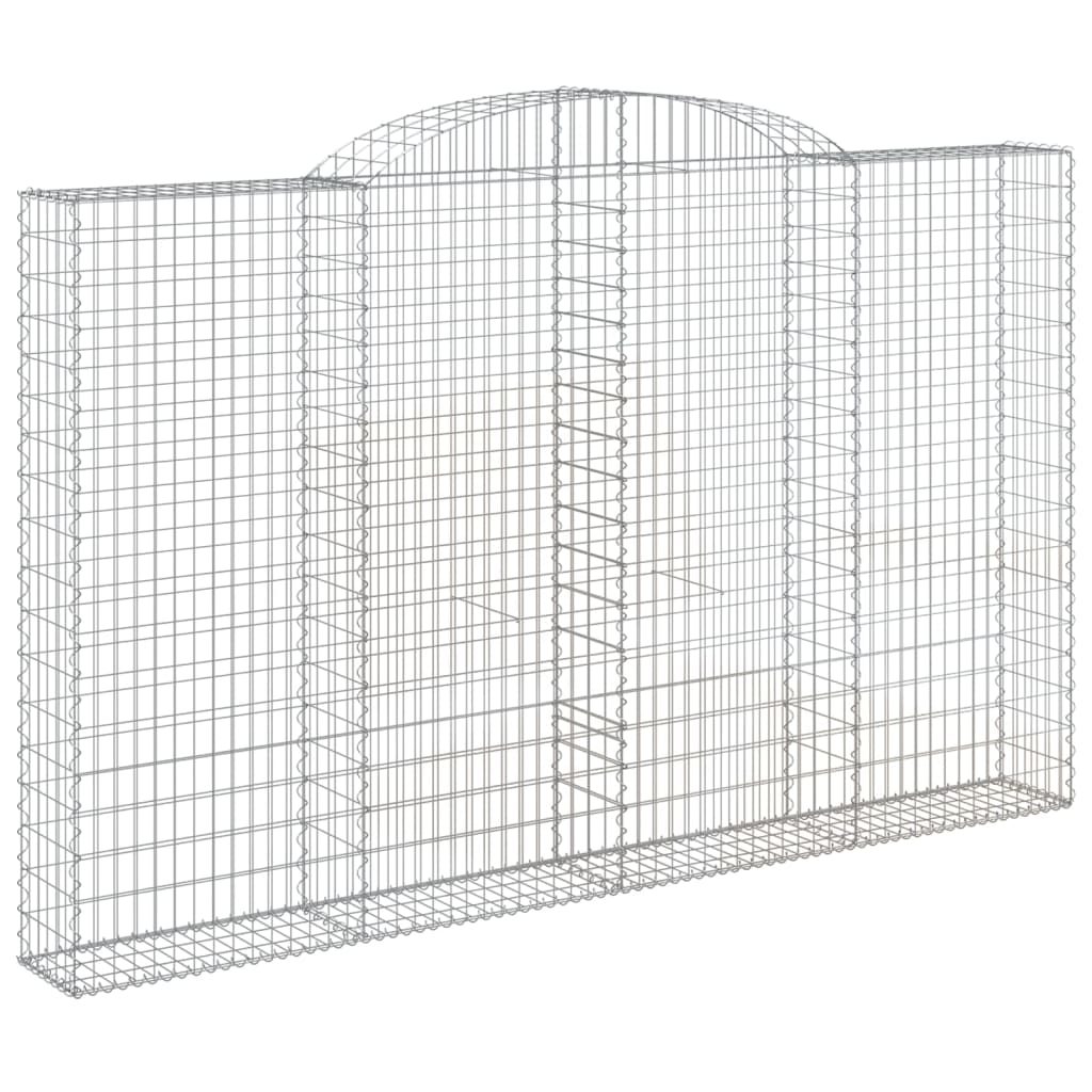 vidaXL Coș gabion arcuit, 300x30x180/200 cm, fier galvanizat