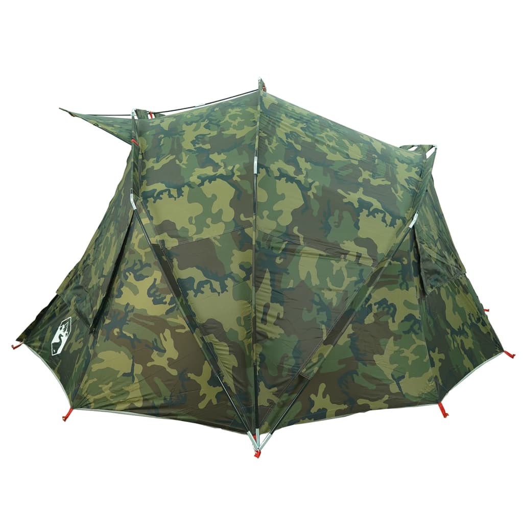 vidaXL Cort de pescuit pentru 5 persoane, camuflaj, impermeabil