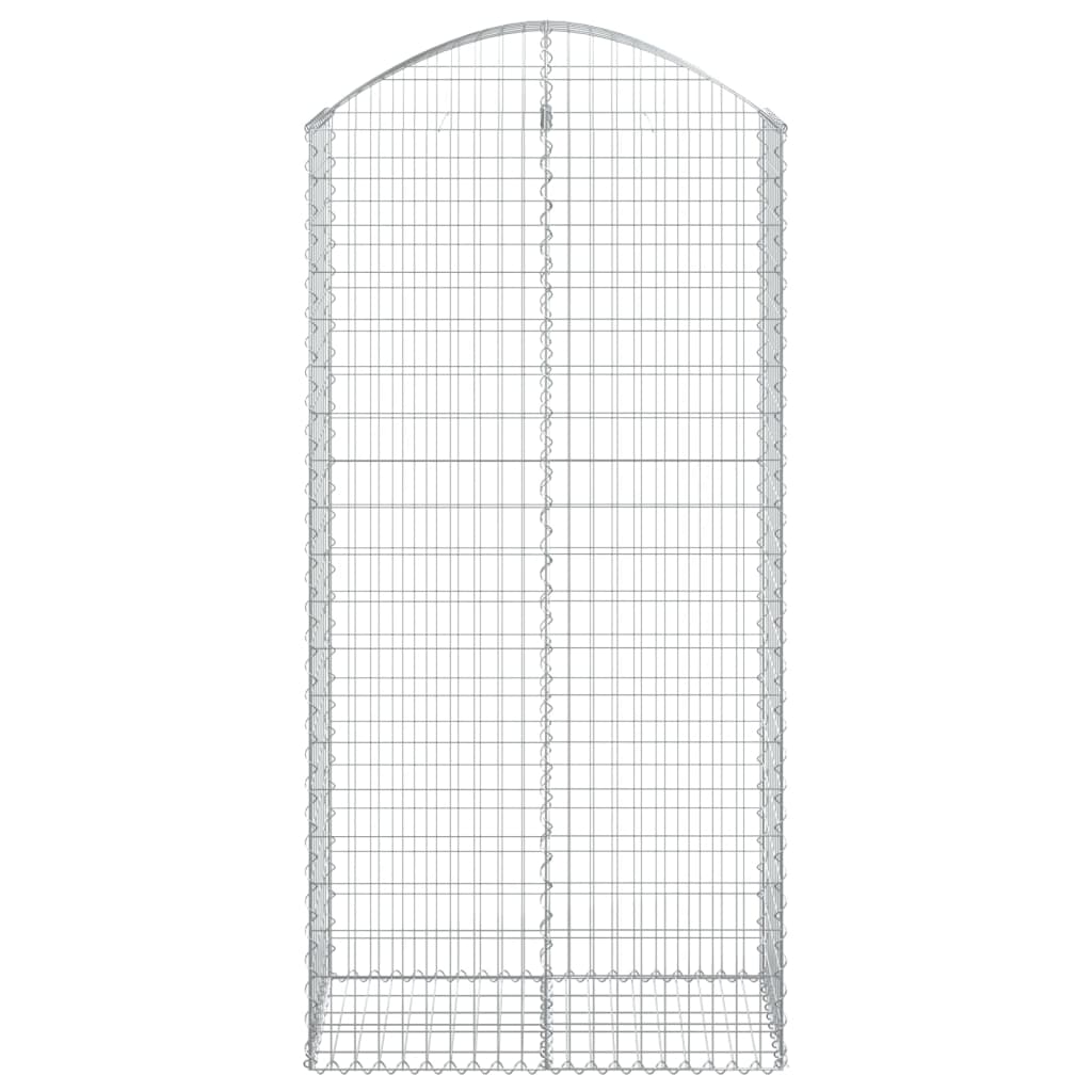 vidaXL Coș gabion arcuit, 100x50x200/220 cm, fier galvanizat