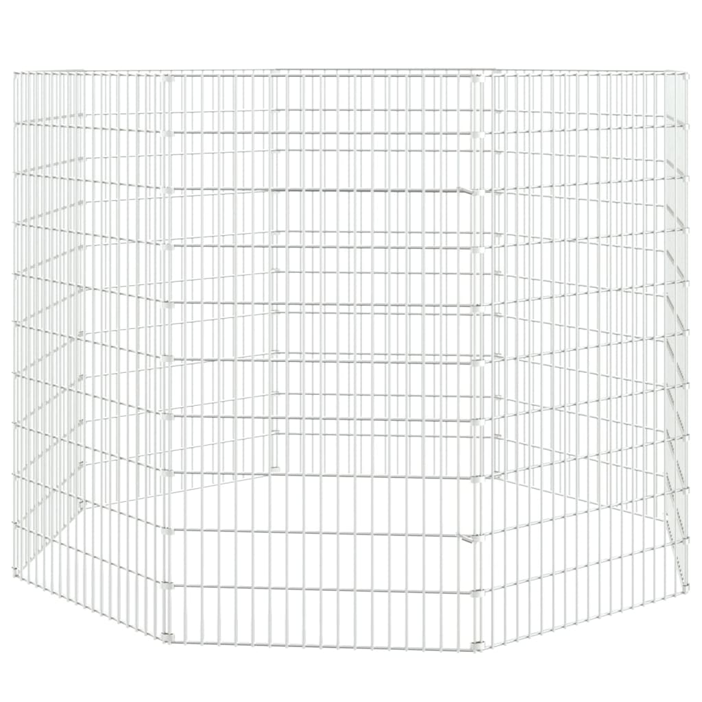 vidaXL Adăpost pentru animale cu 8 panouri, 54x100 cm, fier galvanizat