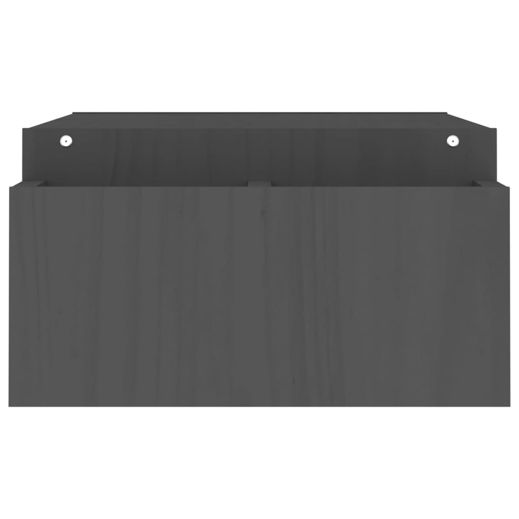 vidaXL Suport pentru monitor, gri, 100x27,5x15 cm, lemn masiv pin