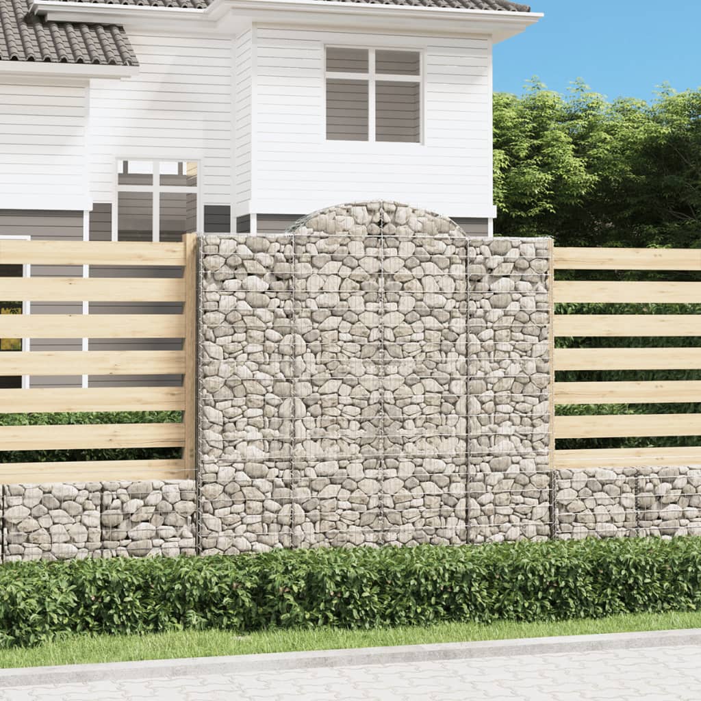 vidaXL Coșuri gabion arcuite, 10 buc 200x50x200/220cm, fier galvanizat