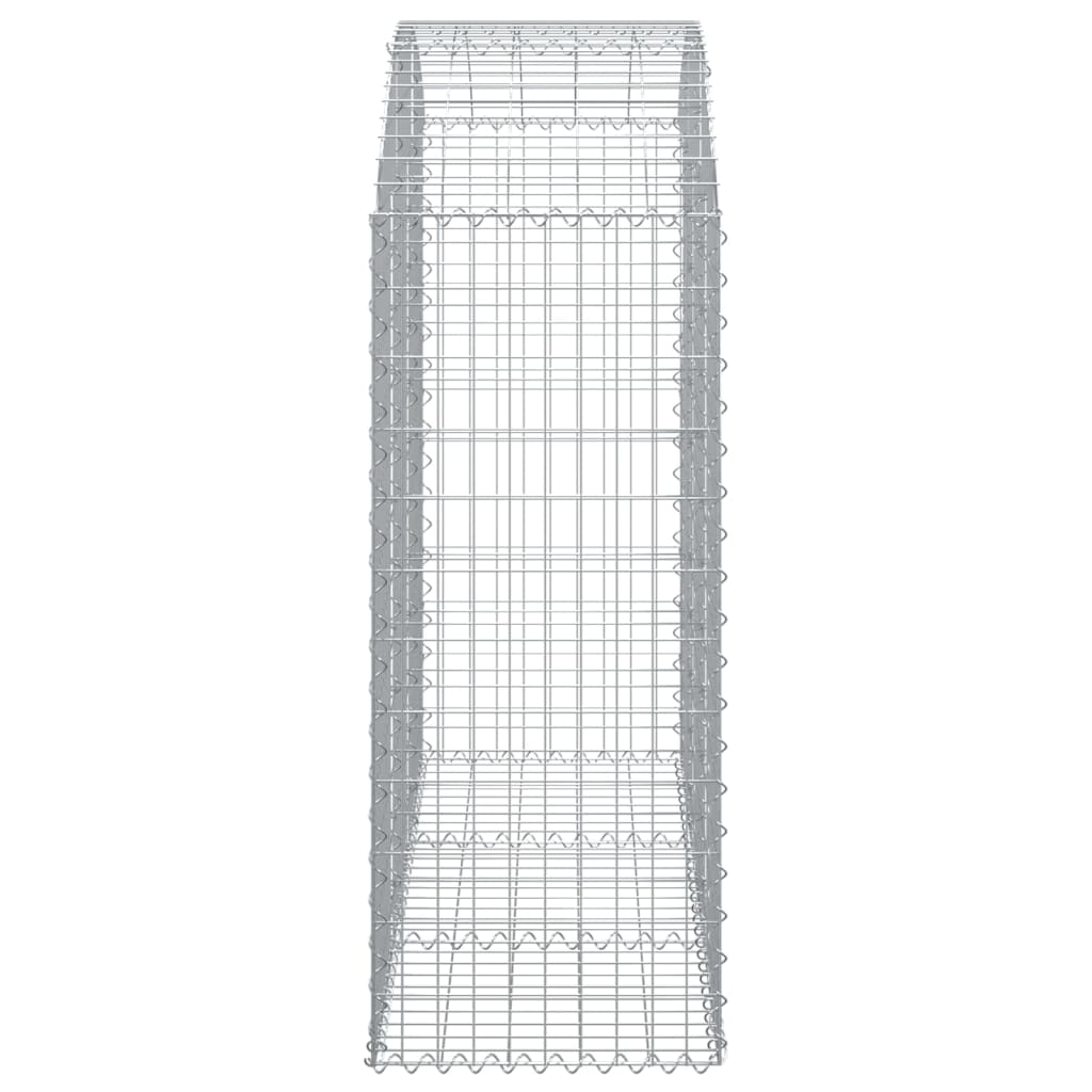 vidaXL Coș gabion arcuit, 150x50x120/140 cm, fier galvanizat