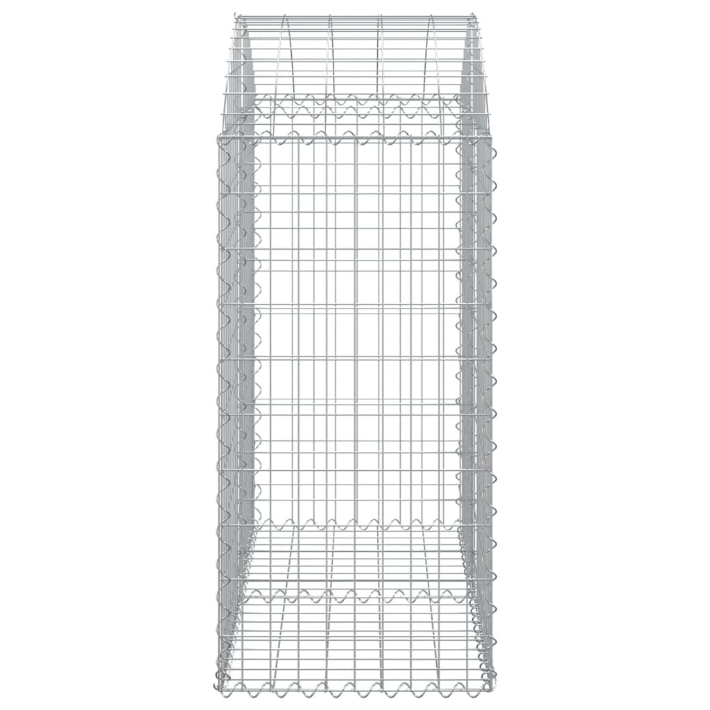 vidaXL Coș gabion arcuit, 100x50x100/120 cm, fier galvanizat