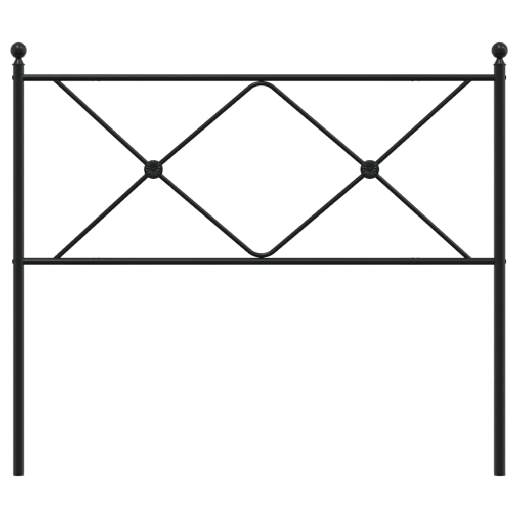 vidaXL Tăblie de pat metalică, negru, 100 cm