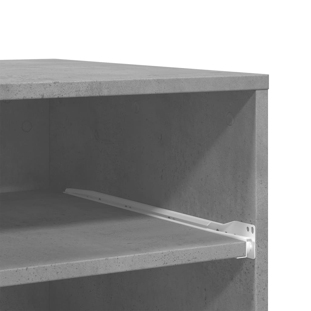vidaXL Suport pentru imprimantă cu roți, gri beton, 60x48x74 cm