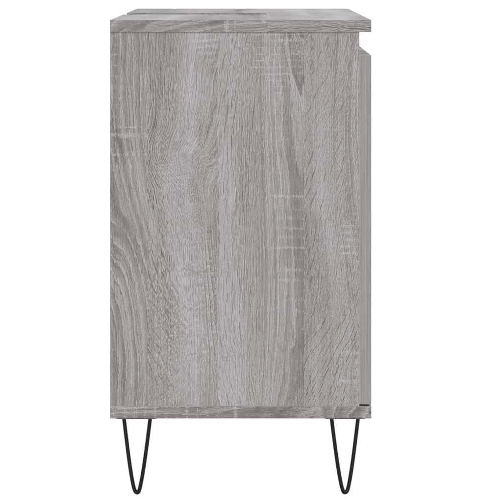 vidaXL Dulap de baie, gri sonoma, 58x33x60 cm, lemn prelucrat