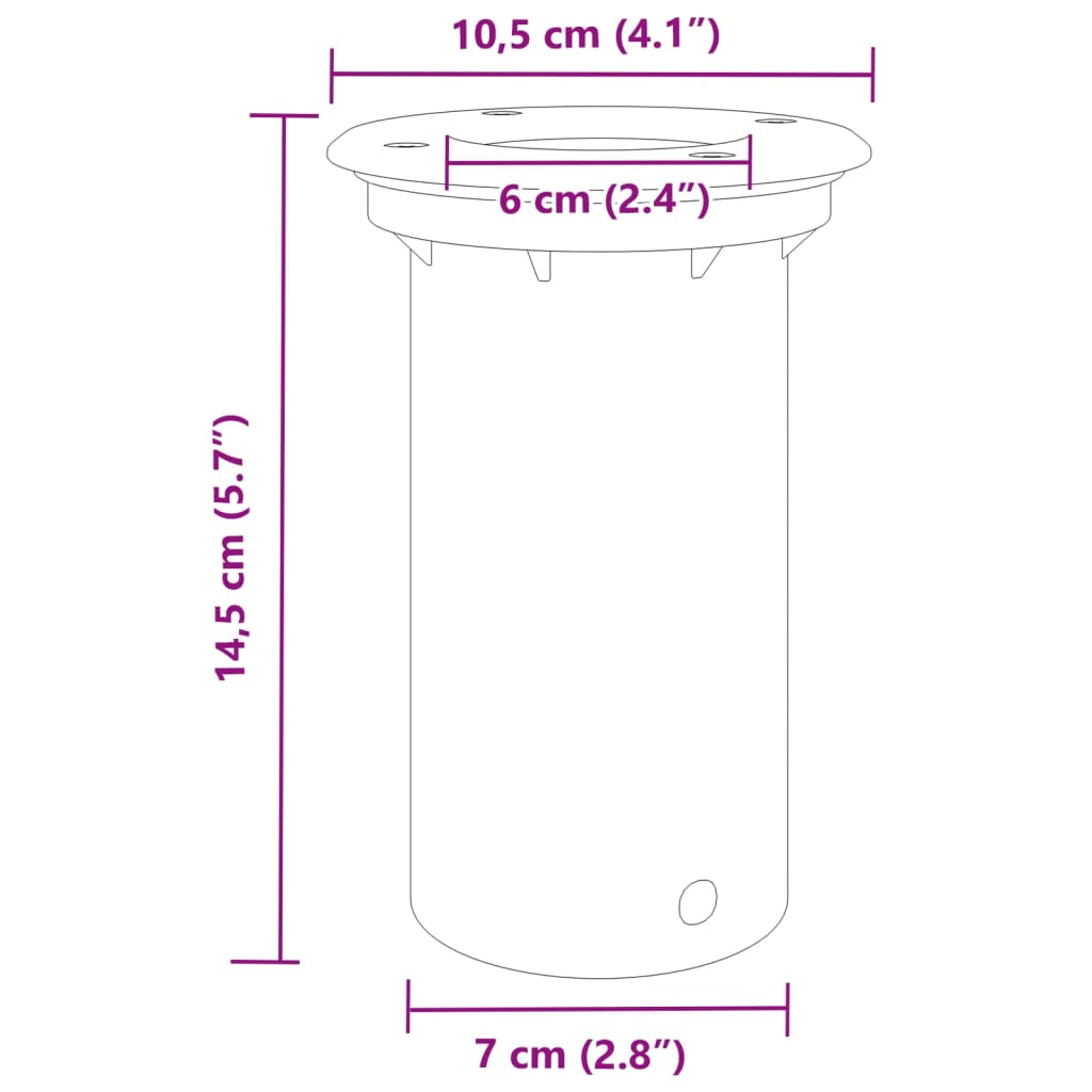 vidaXL Lampă exterioară de sol, rotundă, negru, 10,5x10,5 cm, aluminiu