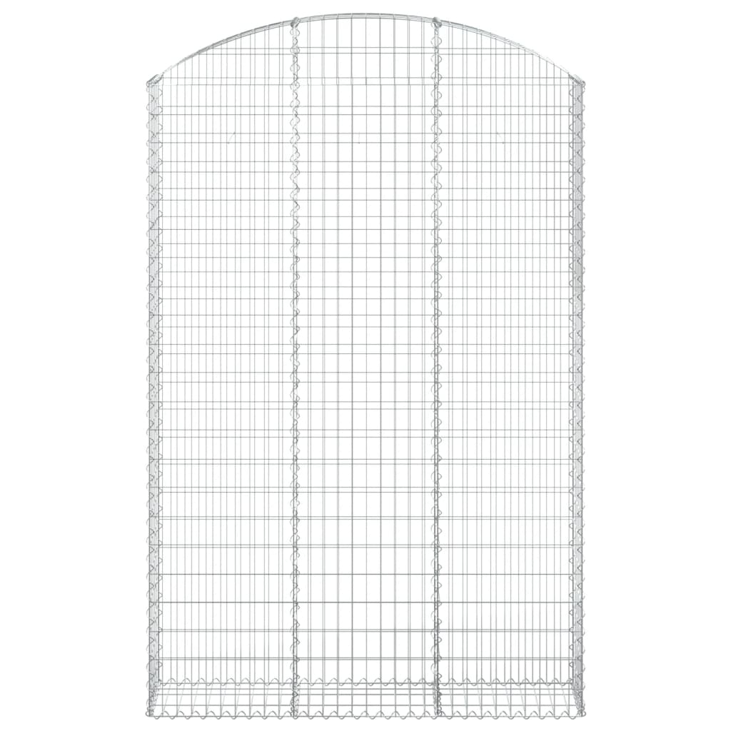 vidaXL Coș gabion arcuit, 150x30x220/240 cm, fier galvanizat