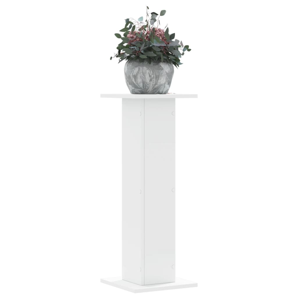 vidaXL Suporturi de plante, 2 buc., alb, 30x30x80 cm, lemn prelucrat