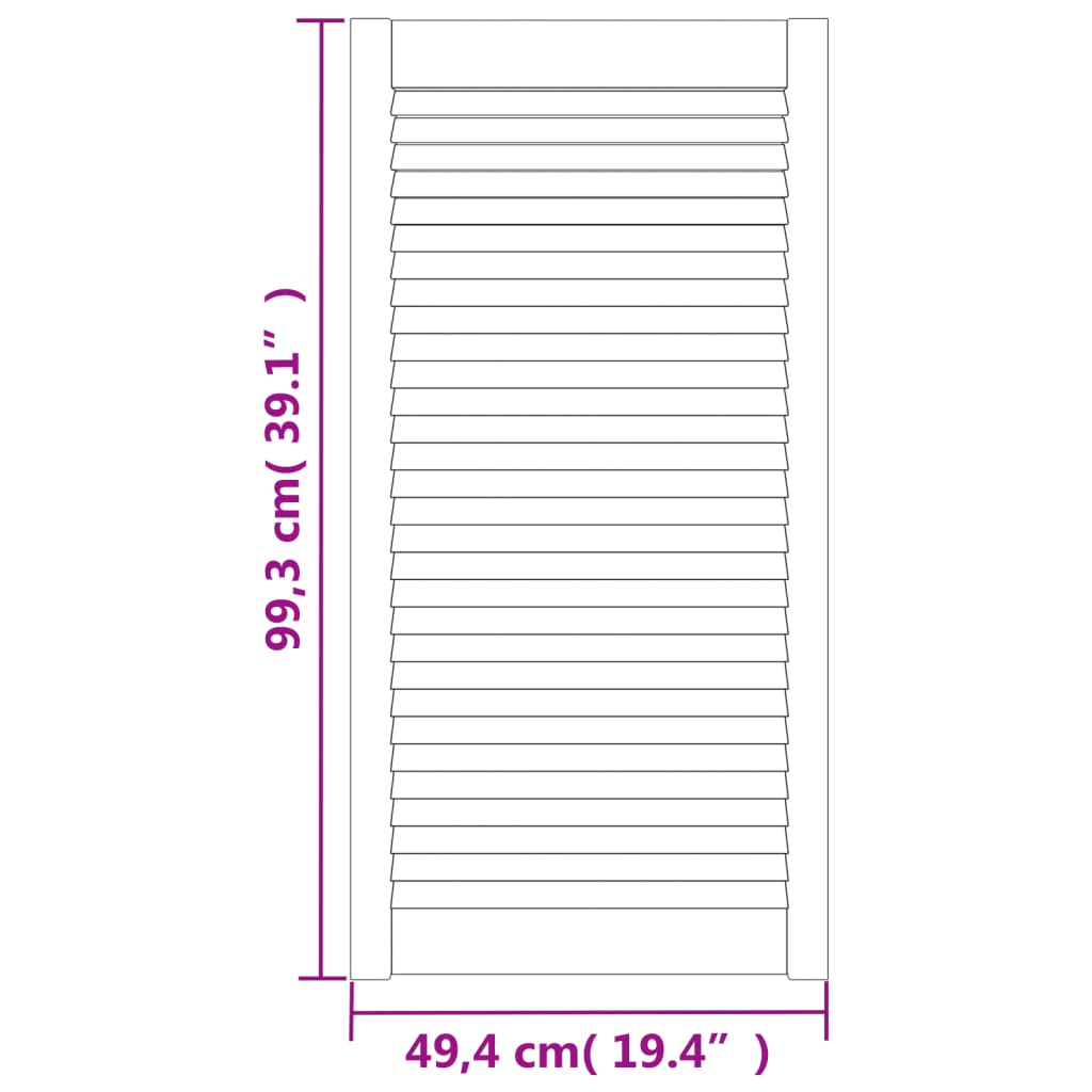 vidaXL Ușă de dulap cu design lambriu, 99,3x49,4 cm, lemn masiv de pin