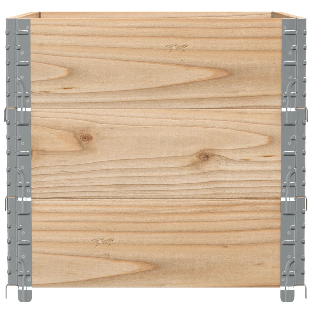 vidaXL Rame pentru paleți 3 buc. gri 100x50 cm lemn masiv de pin