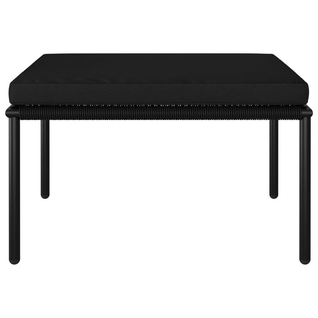 vidaXL Set mobilier de grădină cu perne, 8 piese, negru, PVC