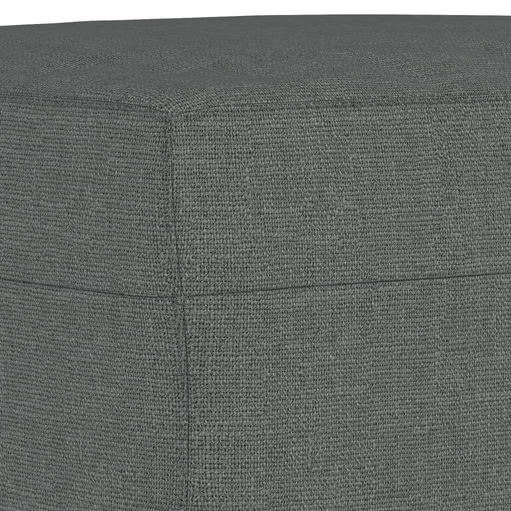 vidaXL Fotoliu canapea cu taburet, gri închis, 60 cm, textil