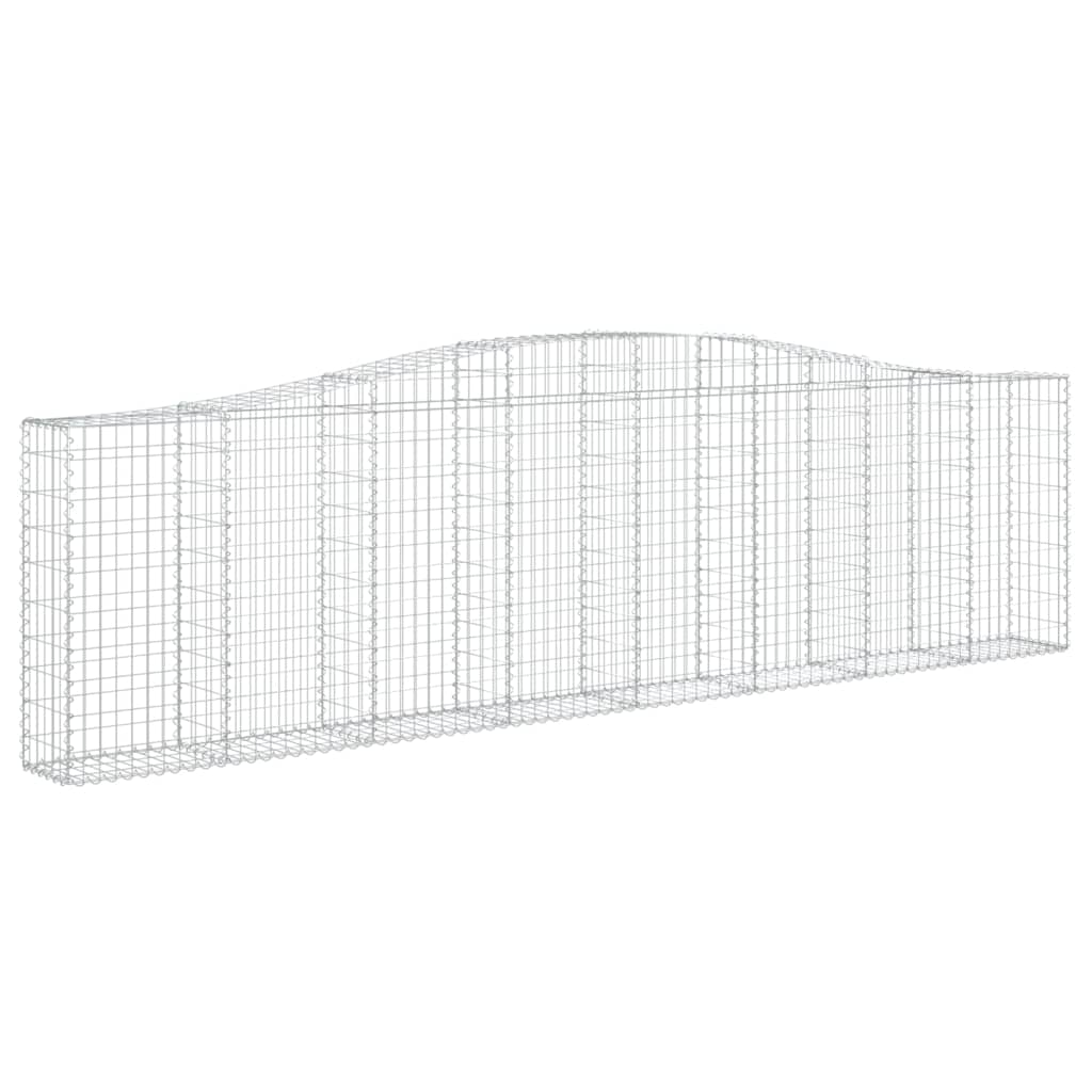 vidaXL Coșuri gabion arcuite 4 buc, 400x30x100/120 cm fier galvanizat